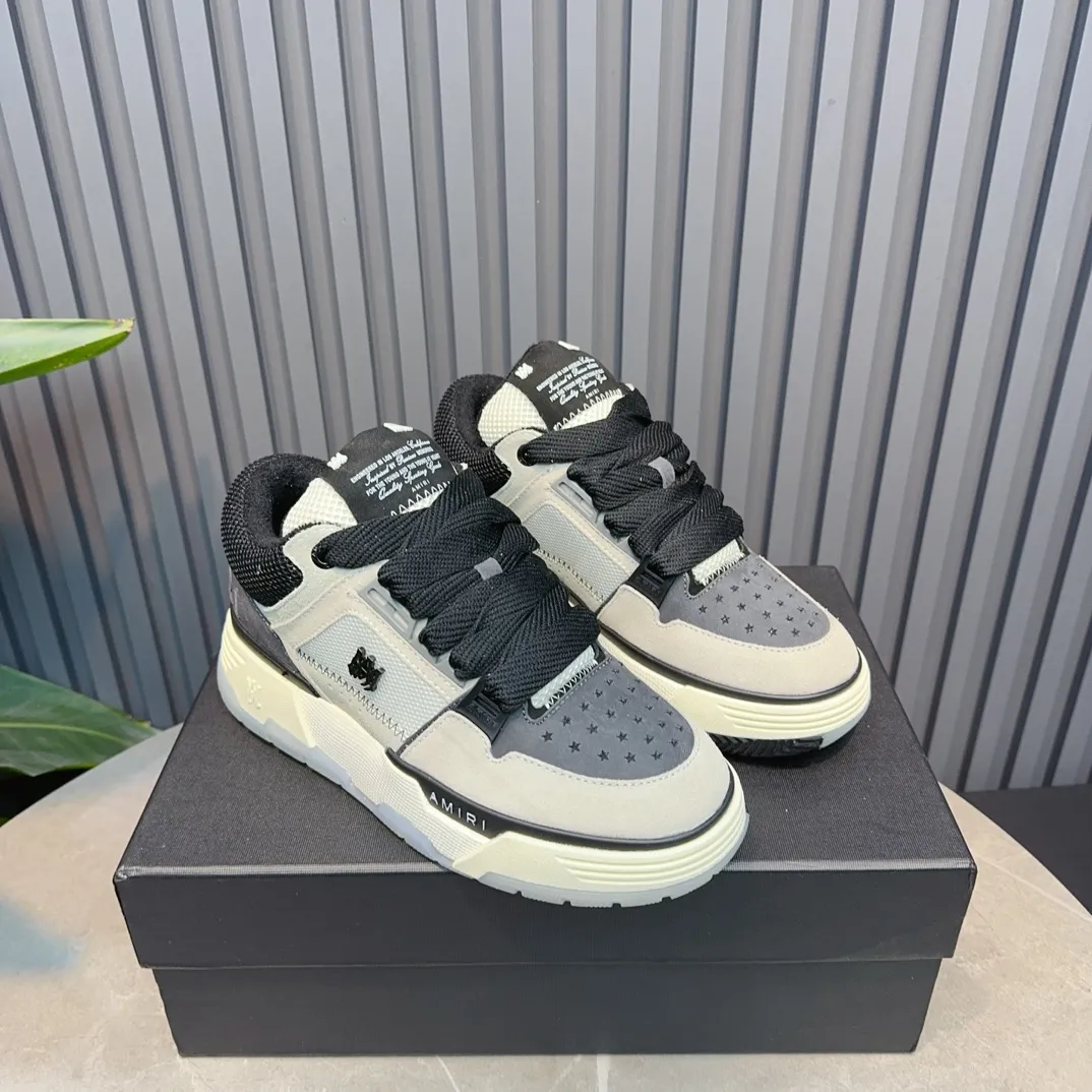 Men's shoes 💰660💰 AMIRI AMIRI trendy brand hot sale 🔥 Available all year round, couples 💑 Official website synchronization Imported fabrics 1⃣️ vs 1⃣️ replica, original factory special original sole, 35-45 (45. non-refundable)